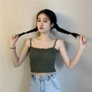 👙                 Tomara que Caia Feminino de Verão — Com Pregas, Decote Transpassado