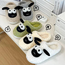 🎁    Chinelos de casa de ovelha  chinelos de animais fofos para mulheres meninas kawaii f