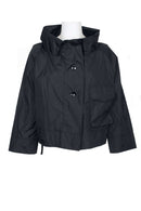 WHY Dress High Neck Collared Long Sleeve Button Pocket Solid Nylon