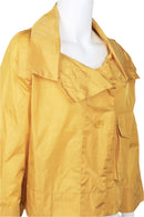 WHY Dress High Neck Collared Long Sleeve Button Pocket Solid Nylon